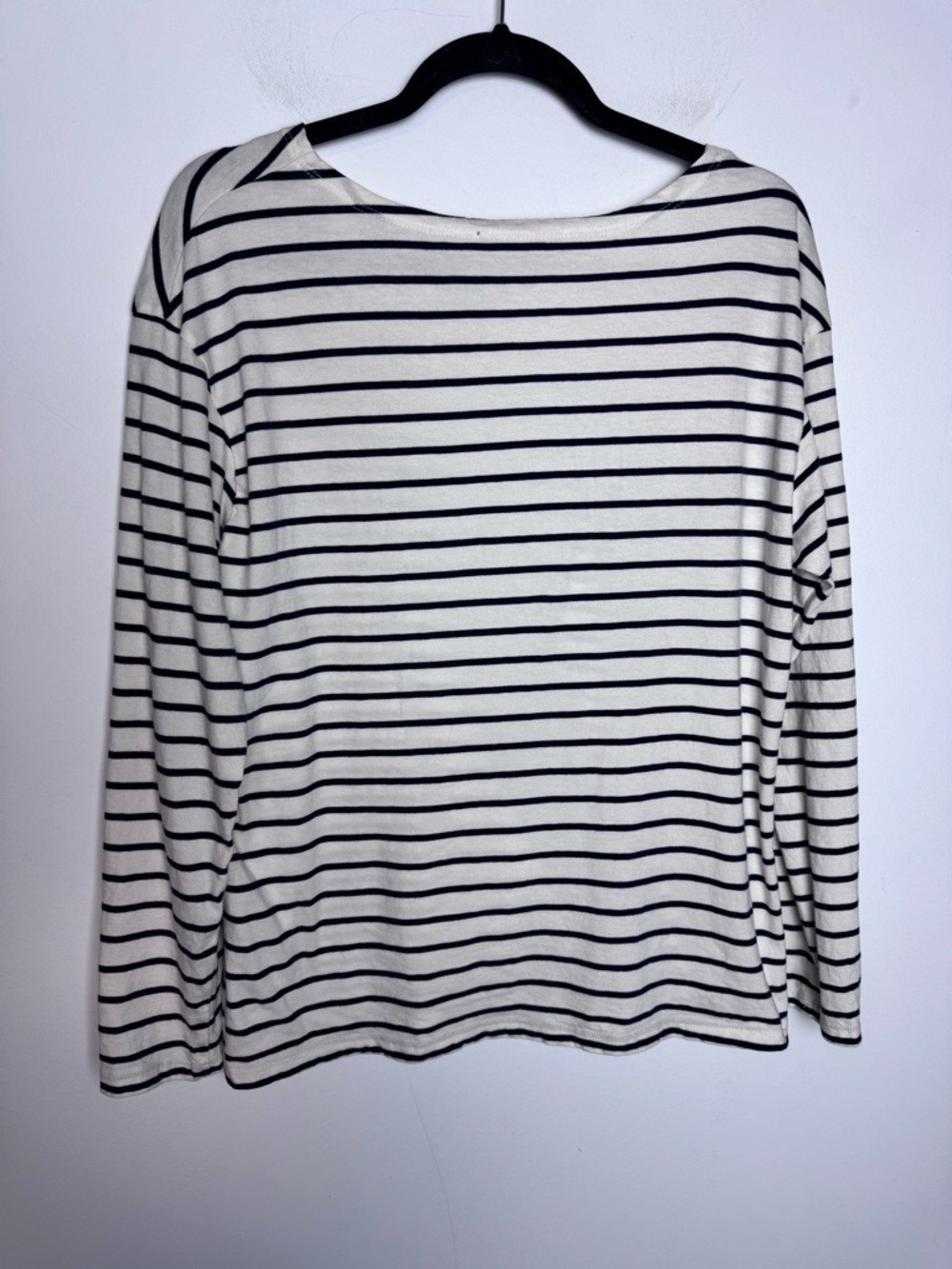 Nili Lotan Arlette Hemp Organic Cotton Striped Long Sleeve Top - Picture 5 of 11